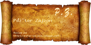 Péter Zajzon névjegykártya